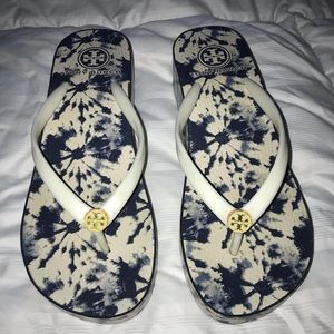 Brand new Tory Burch wedges flip flop